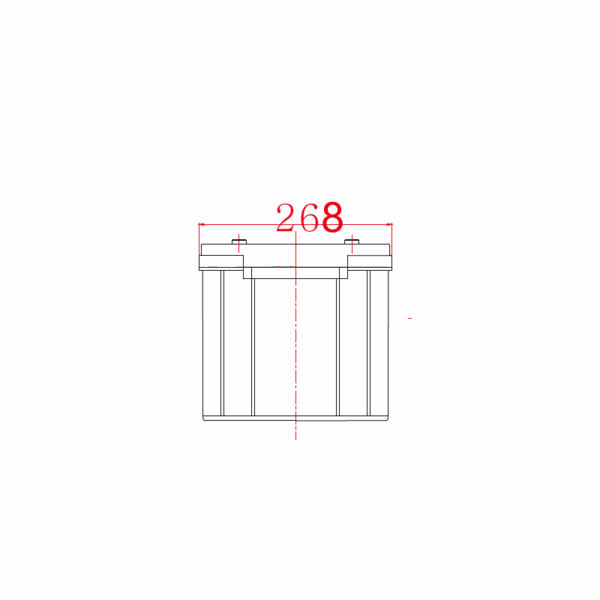 Dimensiones Batería GEL 12V 250Ah Ciclo Profundo Powest FLS122500 - Altura