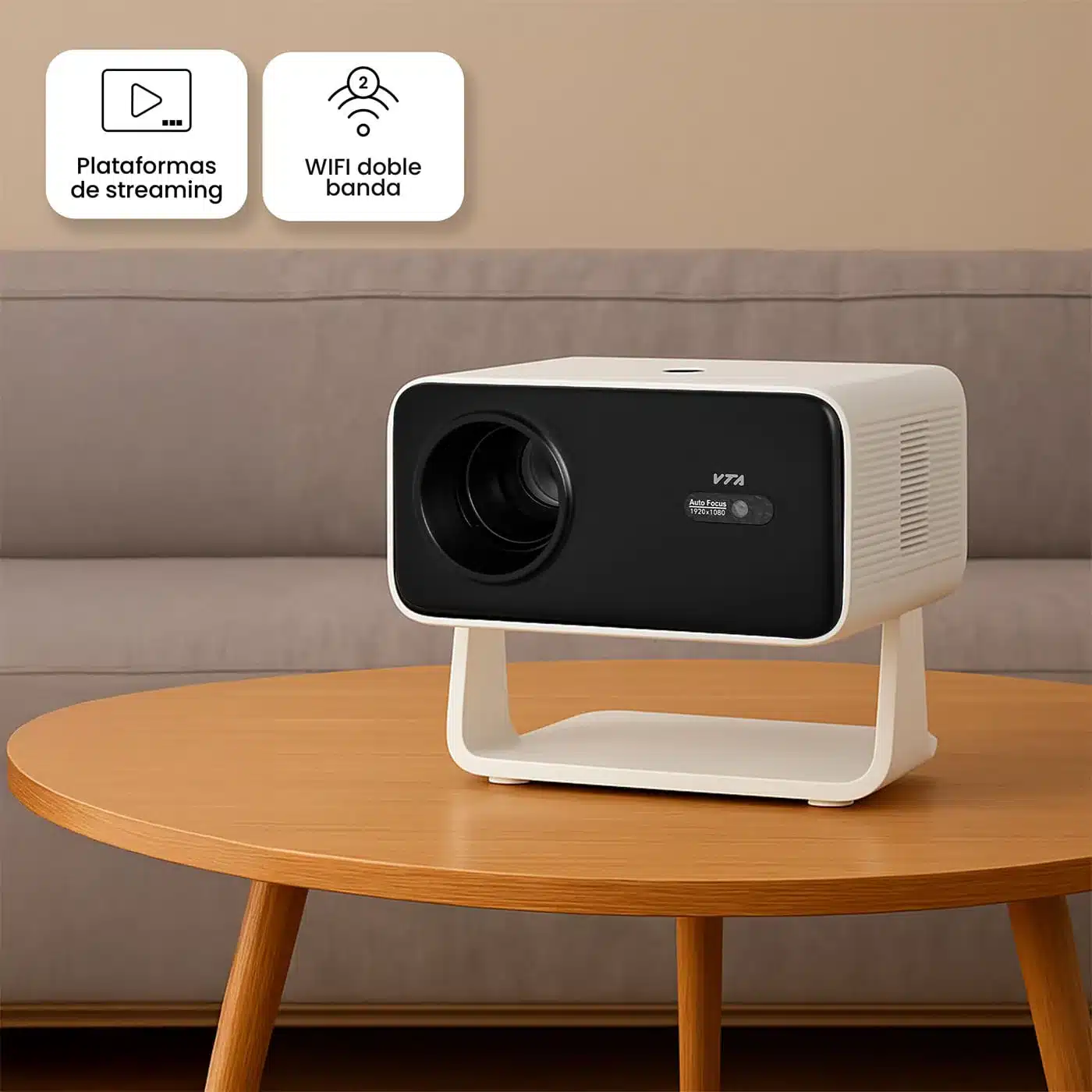 Proyector Inteligente con Android Full HD 2800 Lúmenes Tottori Marca VTA - Image 5