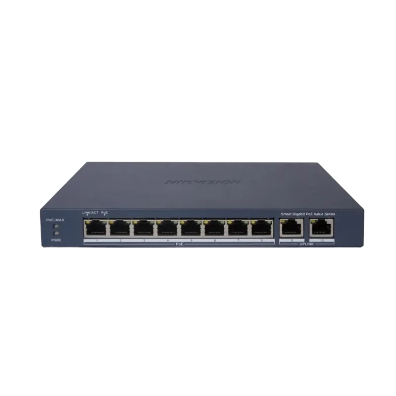 Switch PoE Administrable 8 Puertos Gigabit Hikvision DS-3E1510P-EI-M